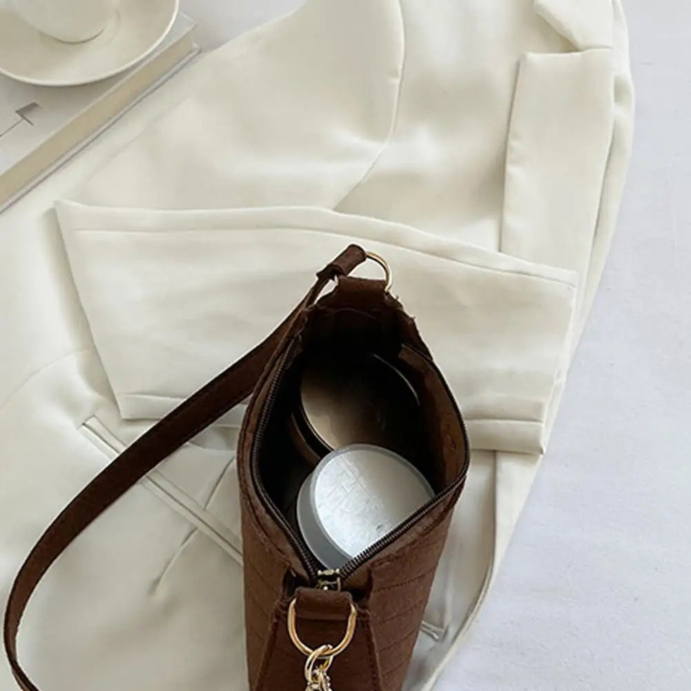 Mini sacs à bandoulière en feutre pour femmes, Design avancé, sacs à main sous les bras, Mini sac de selle