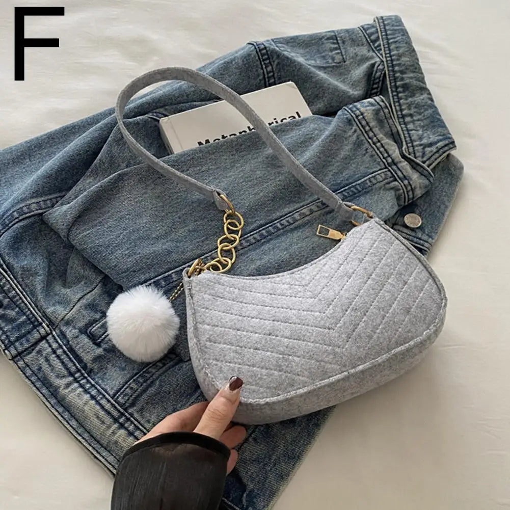 Mini sacs à bandoulière en feutre pour femmes, Design avancé, sacs à main sous les bras, Mini sac de selle