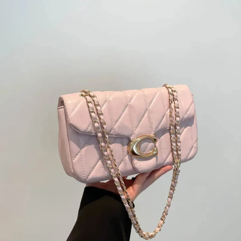 Sac à main 2025 Small Fragrant Wind, sac à chaîne losangée, nouveau sac bandoulière 2026, sac carré Joker haute couture, tendance