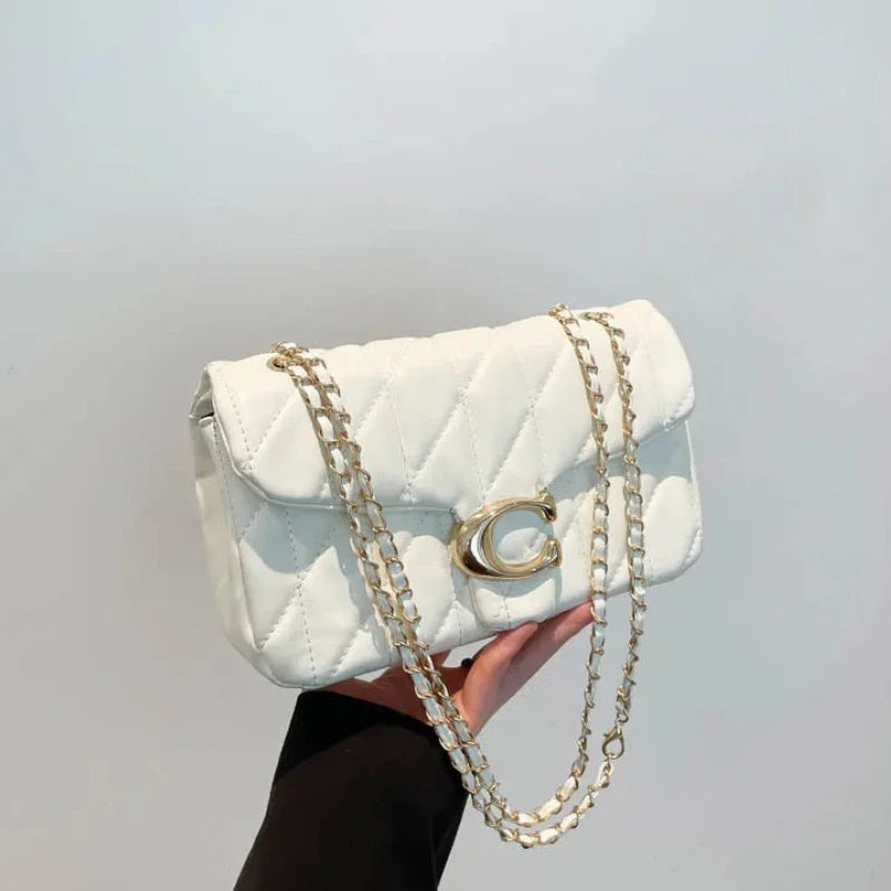 Sac à main 2025 Small Fragrant Wind, sac à chaîne losangée, nouveau sac bandoulière 2026, sac carré Joker haute couture, tendance