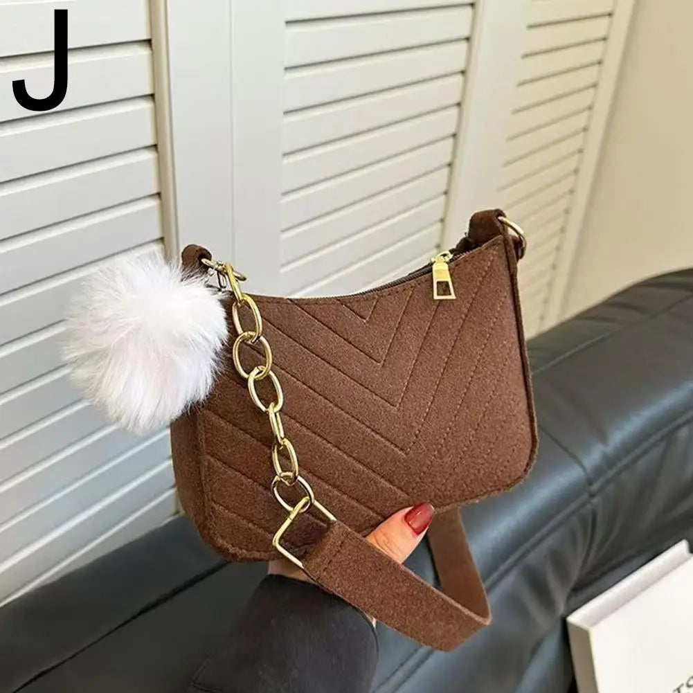 Mini sacs à bandoulière en feutre pour femmes, Design avancé, sacs à main sous les bras, Mini sac de selle
