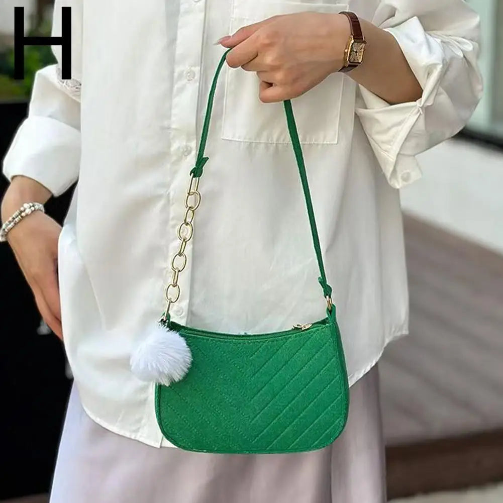 Mini sacs à bandoulière en feutre pour femmes, Design avancé, sacs à main sous les bras, Mini sac de selle