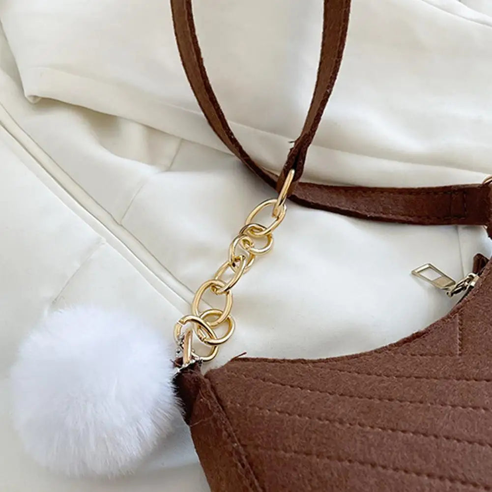 Mini sacs à bandoulière en feutre pour femmes, Design avancé, sacs à main sous les bras, Mini sac de selle