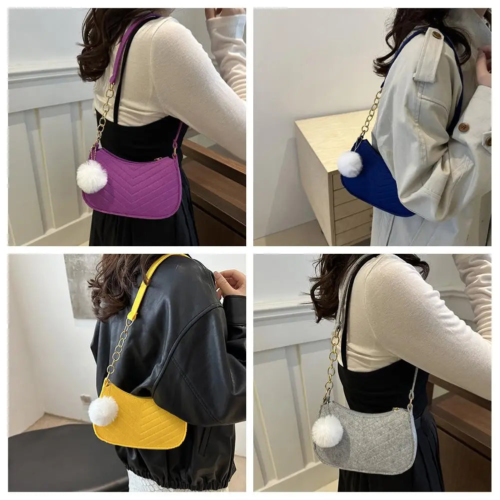 Mini sacs à bandoulière en feutre pour femmes, Design avancé, sacs à main sous les bras, Mini sac de selle